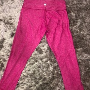 Pink lululemon crop leggings
